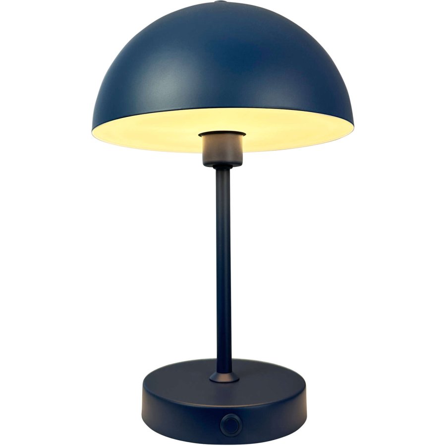 Dyberg Larsen Stockholm 2.0 Tragbare Tischleuchte LED H30 cm, Indigoblau