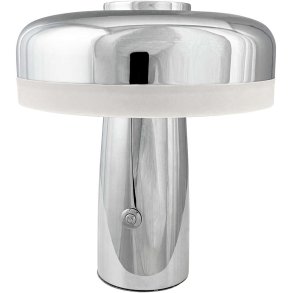 Dyberg Larsen Porter Trådløs Bordlampe LED H16,5 cm, Krom