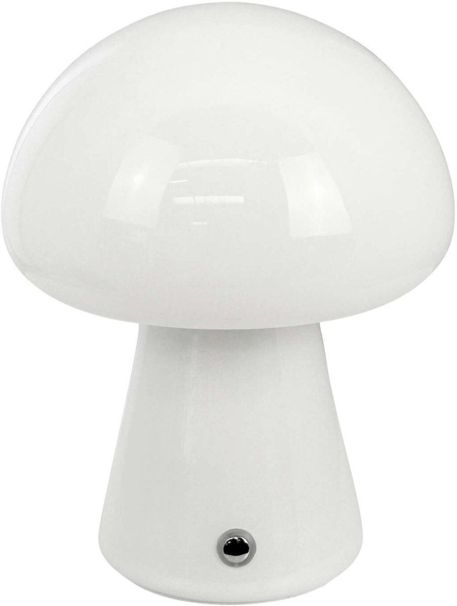 Dyberg Larsen Morkel Mushroom Tragbare Tischleuchte LED H21 cm, Wei