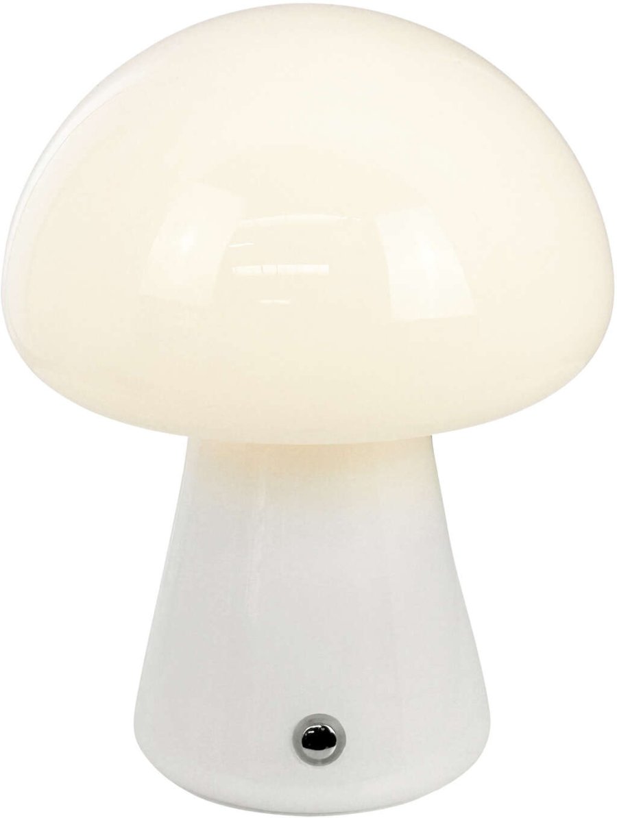 Dyberg Larsen Morkel Mushroom Tragbare Tischleuchte LED H21 cm, Wei