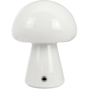 Dyberg Larsen Morkel Mushroom Trdls Bordlampe LED H21 cm, Hvid