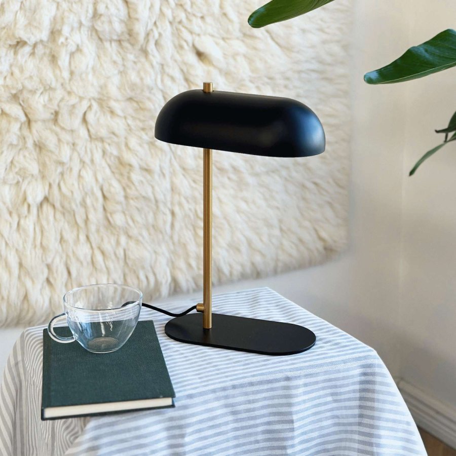 Dyberg Larsen Arch Mini Bordlampe H32 cm, Sort/Messing