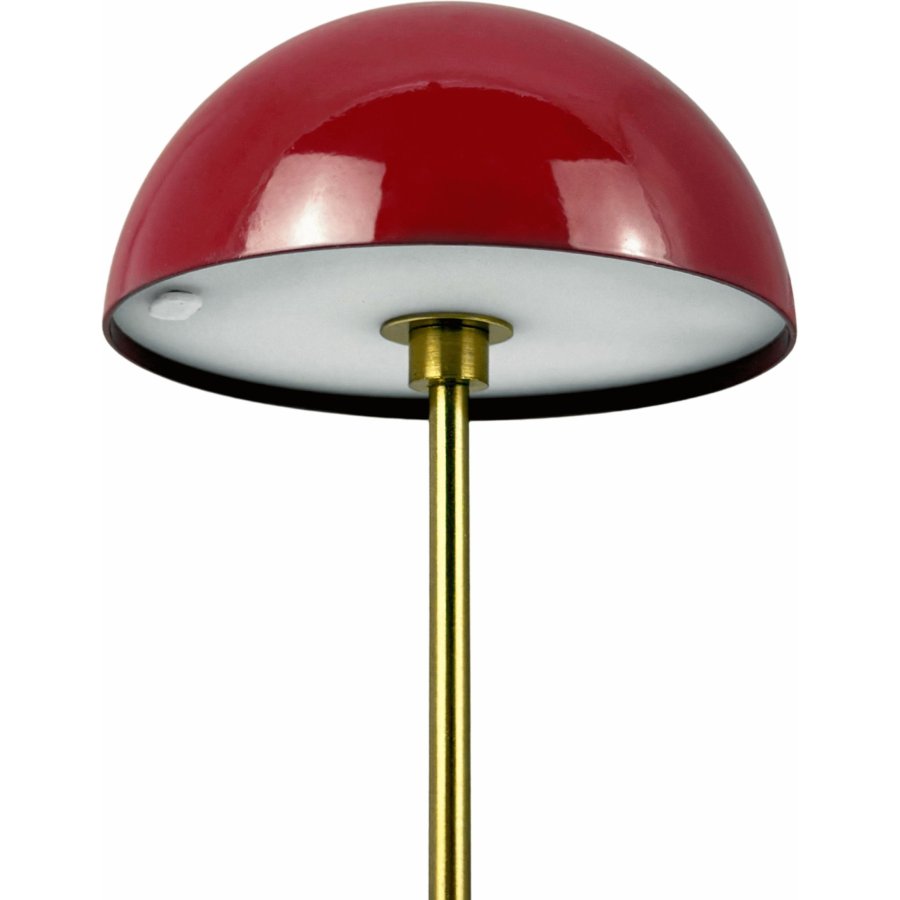 Dyberg Larsen Along Akku Mini-Tischlampe LED 2er Set, Dunkelrot/Messing