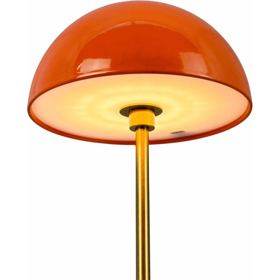 Dyberg Larsen Along Akku Mini-Tischlampe LED 2er Set, Orange/Messing