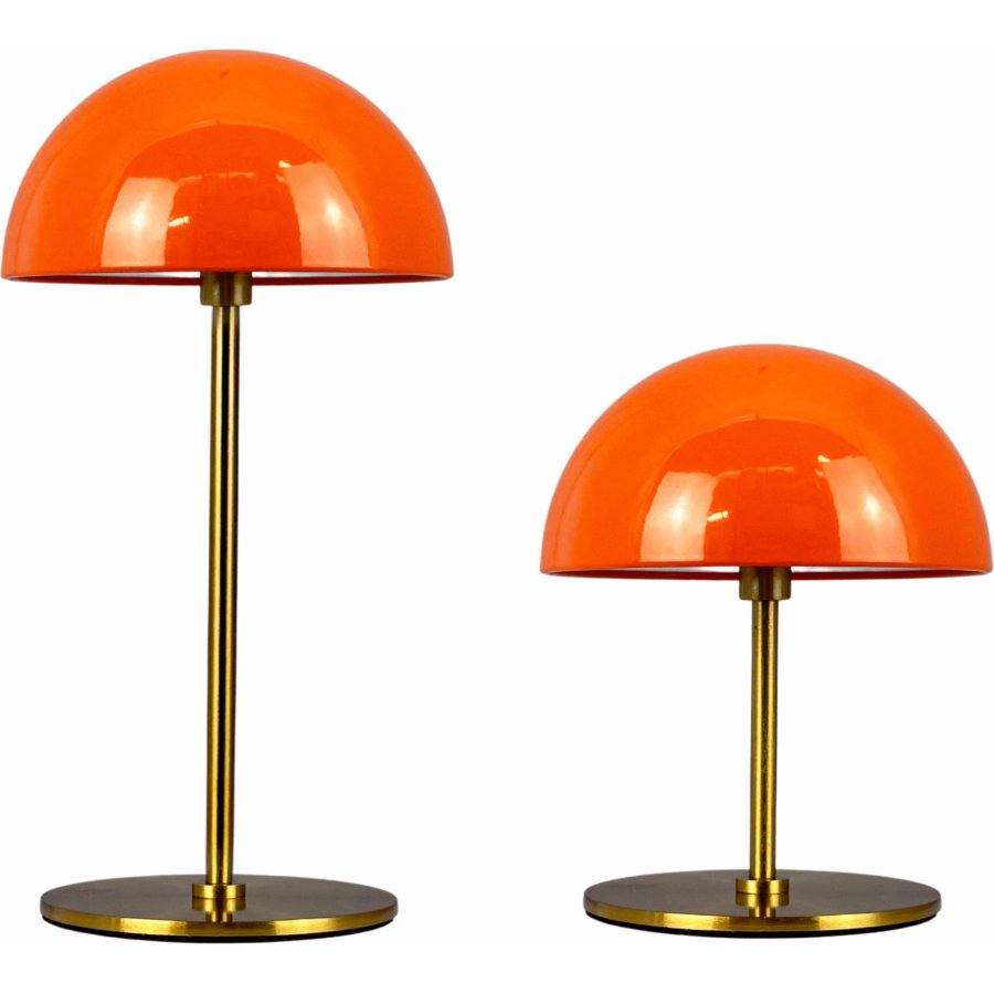 Dyberg Larsen Along Akku Mini-Tischlampe LED 2er Set, Orange/Messing