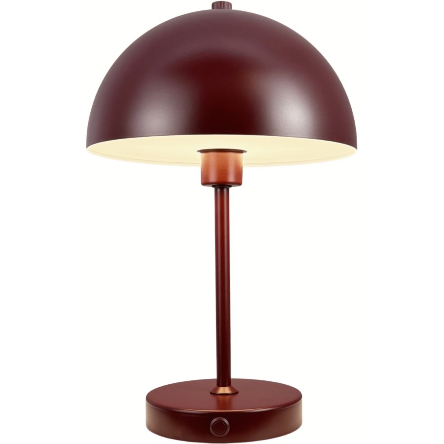 Dyberg Larsen Stockholm 2.0 Akku-Tischlampe LED H20 cm, Dunkelrot