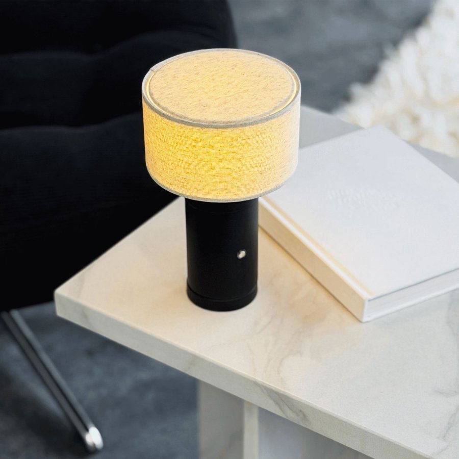 Dyberg Larsen Mellow Akku-Tischlampe LED H23 cm, Schwarz