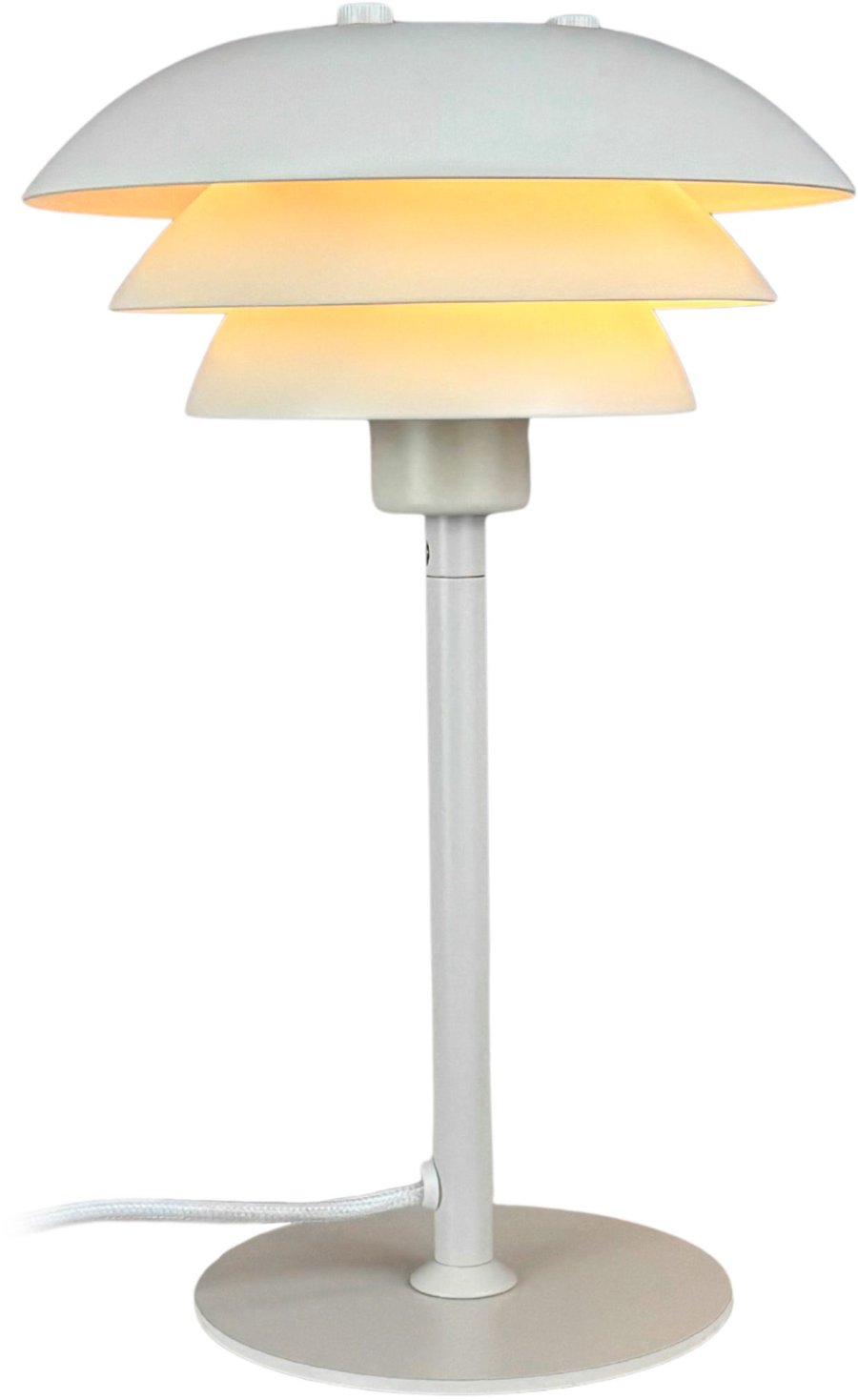 Dyberg Larsen Sixteen Bordlampe H25 cm, Perlehvid