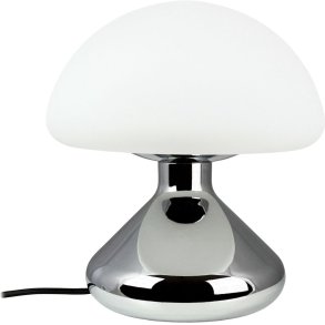 Dyberg Larsen Trophy Tischlampe H26,5 cm, Chrome/Opal