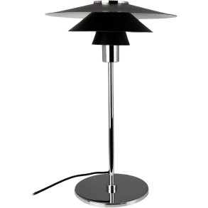 Dyberg Larsen Kay Tischlampe H43,5 cm, Schwarz/Chrom