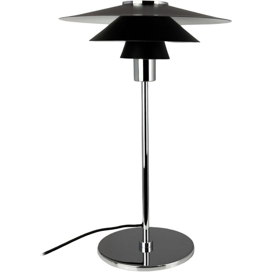 Dyberg Larsen Kay Tischlampe H43,5 cm, Schwarz/Chrom