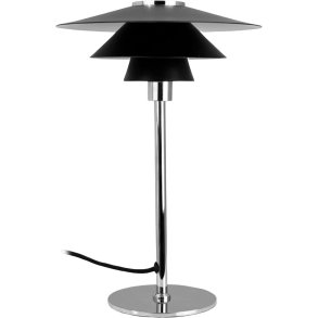 Dyberg Larsen Kay Mini Tischlampe H30 cm, Schwarz/Chrom