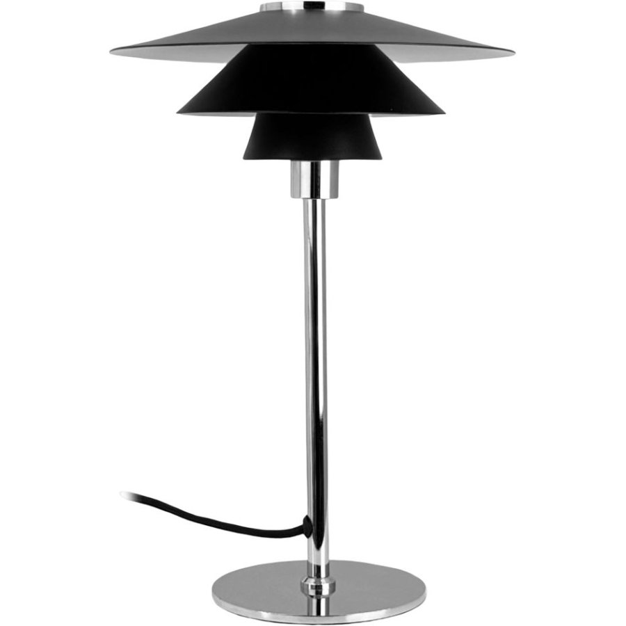 Dyberg Larsen Kay Mini Tischlampe H30 cm, Schwarz/Chrom