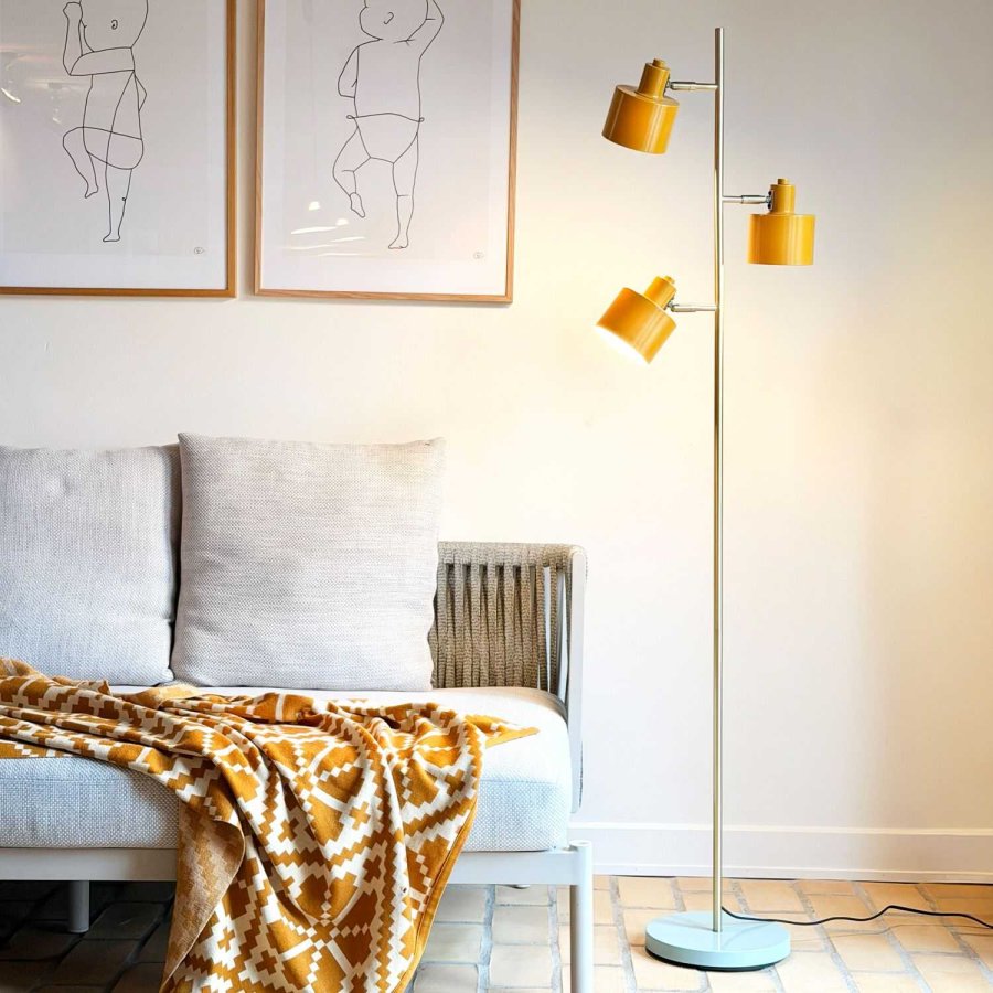 Dyberg Larsen Ocean Stehlampe H160 cm, Curry/Türkis