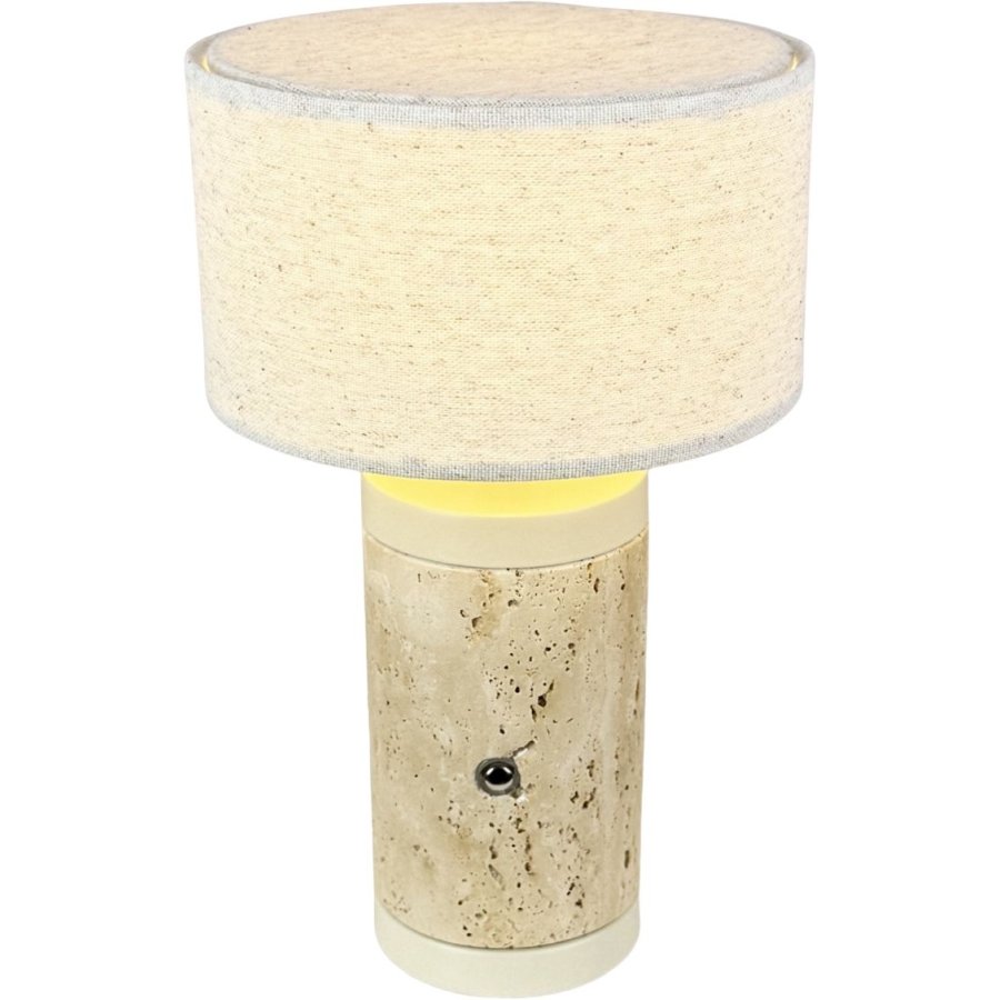 Dyberg Larsen Mellow Akku-Tischlampe LED H23 cm, Schwarz/Natur