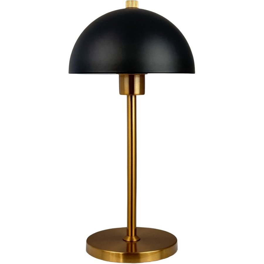 Dyberg Larsen Borås Akku-Tischlampe LED H30 cm, Sort/Messing