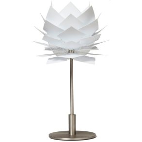 Dyberg Larsen PineApple Tischlampe H37 cm, Wei/Stahl