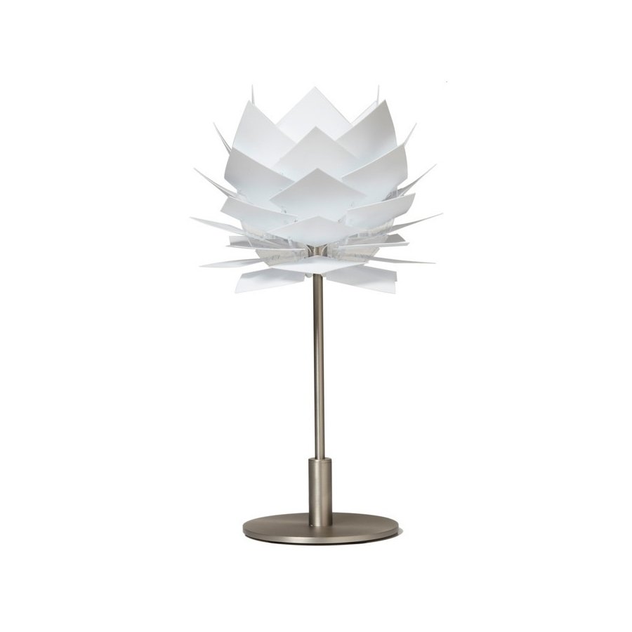 Dyberg Larsen PineApple Tischlampe H37 cm, Wei/Stahl