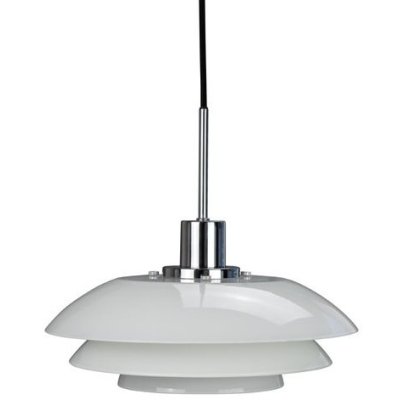 Dyberg Larsen DL31 Pendelleuchte �31 cm, Opal/Chrom