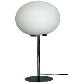 Dyberg Larsen Queen Tischlampe H50 cm, Wei/Chrom