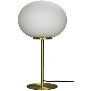 Dyberg Larsen Queen Tischlampe H50 cm, Wei/Messing