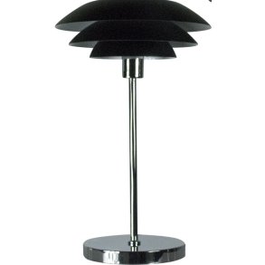 Dyberg Larsen DL31 Bordlampe H50 cm, Sort/Krom