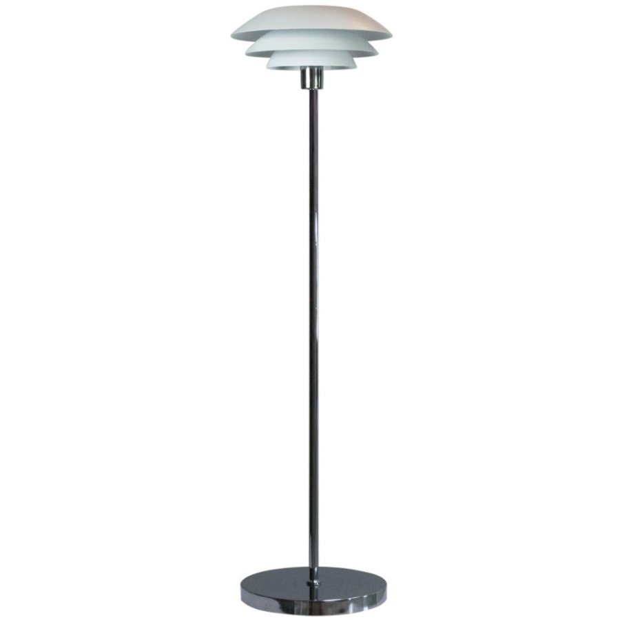 Dyberg Larsen DL31 Stehlampe 133 cm, Wei/Chrom