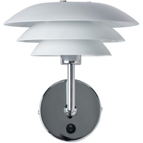 Dyberg Larsen DL20 Væglampe 20 cm, Hvid/Krom