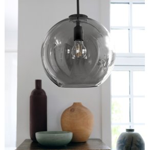 Dyberg Larsen Loop Pendel Ø25 cm, Mørkt Glas
