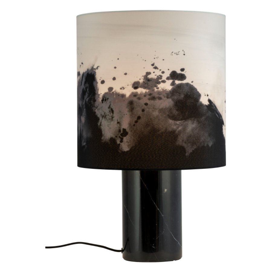 Dyberg Larsen Marmor Tischlampe H49 cm, Schwarz/Wei