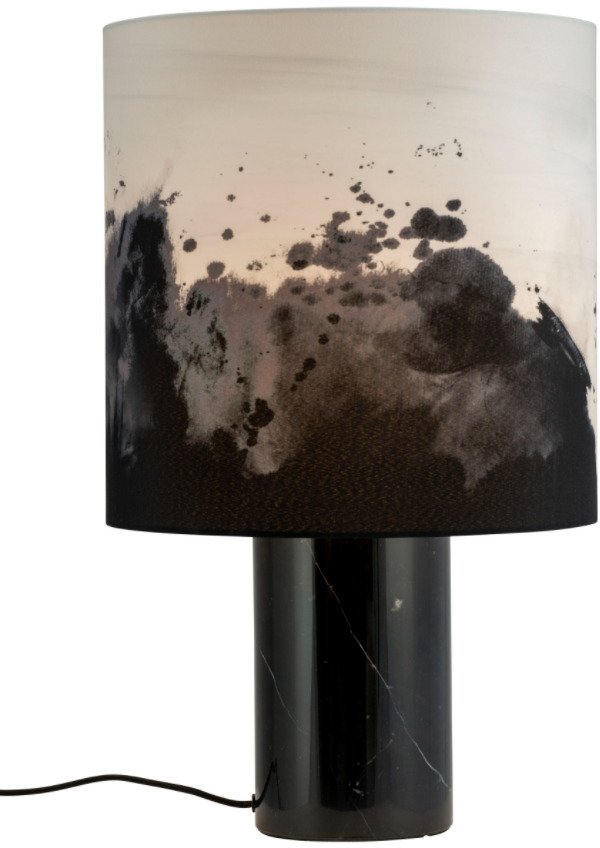 Dyberg Larsen Marmor Tischlampe H49 cm, Schwarz/Wei