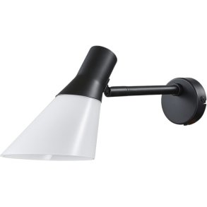 Dyberg Larsen Gent Wandleuchte 21 cm, Opal/Schwarz