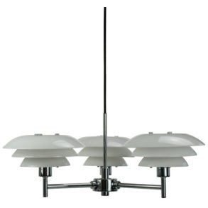 Dyberg Larsen DL20 Lysekrone Ø50 cm, Opal/Krom