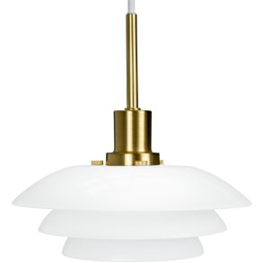 Dyberg Larsen DL20 Pendel Ø20 cm, Hvid/Messing