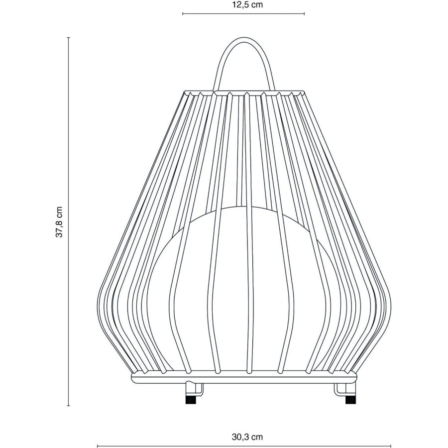 Dyberg Larsen Evesham Lanterne H38 cm, Sort