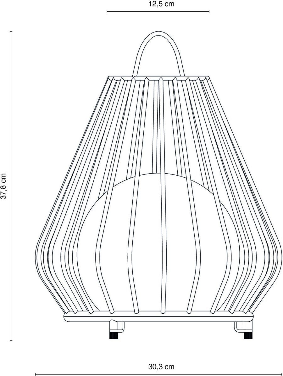 Dyberg Larsen Evesham Lanterne H38 cm, Sort