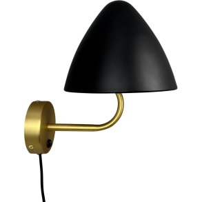 Dyberg Larsen OULU Wandleuchte 15,5 cm, Schwarz/Messing