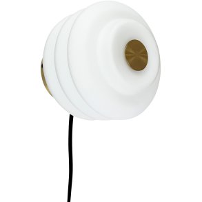 Dyberg Larsen Diva Væglampe 16 cm, Messing/Hvid