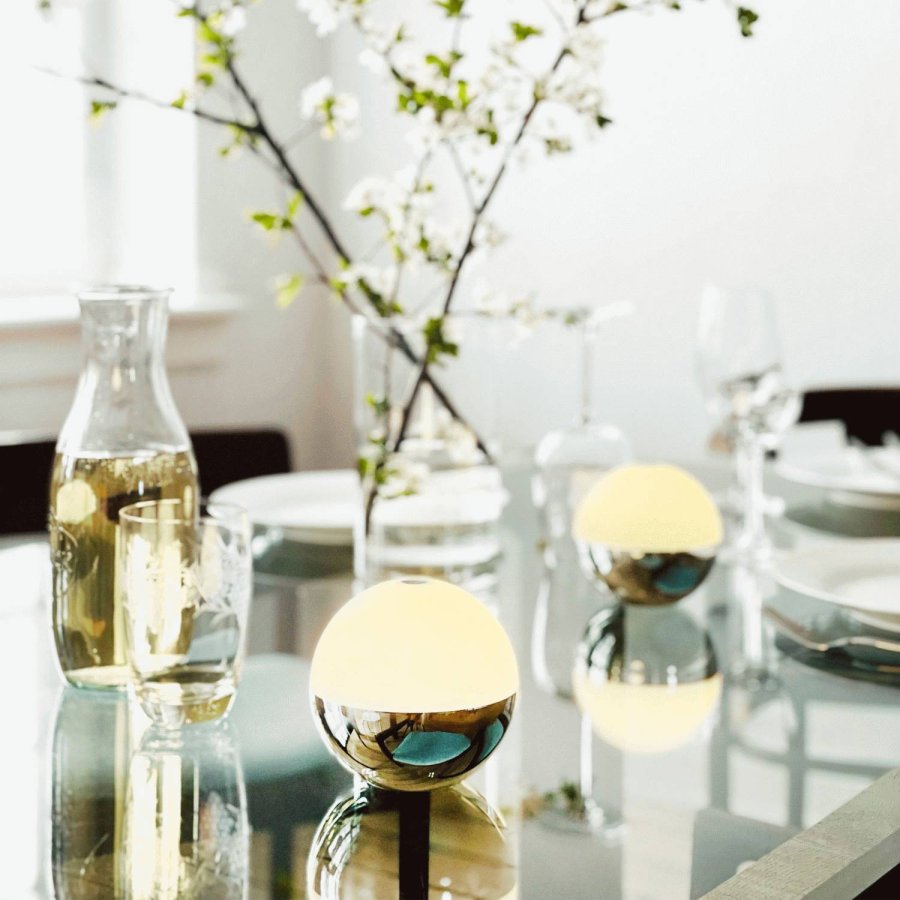 Dyberg Larsen Alba Alba Tr�dl�s Bordlampe LED H11 cm, Krom