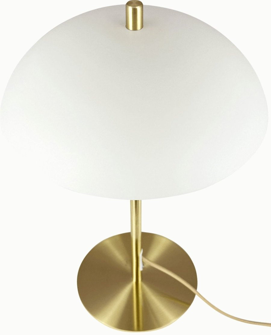 Dyberg Larsen Globus Bordlampe H43,5 cm, Beige/Messing