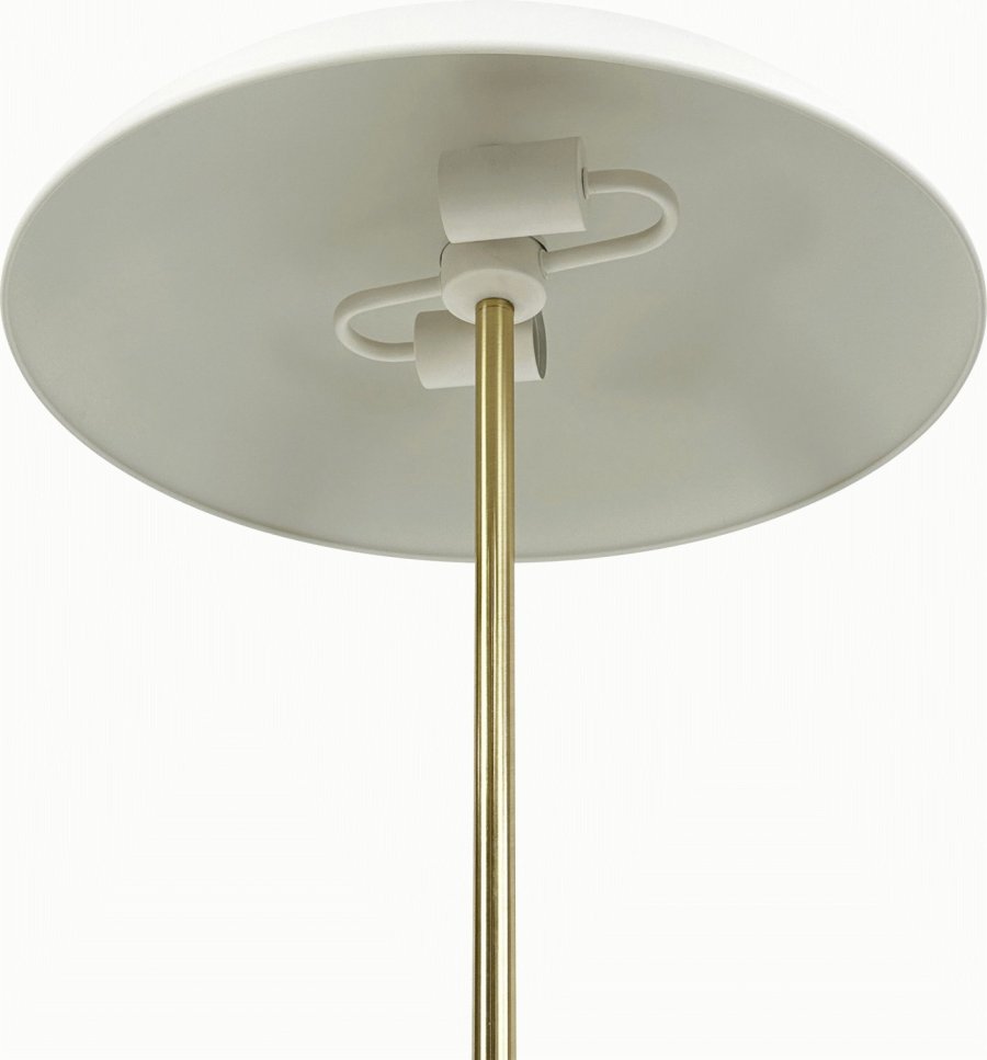 Dyberg Larsen Globus Stehleuchte H150 cm, Beige/Messing