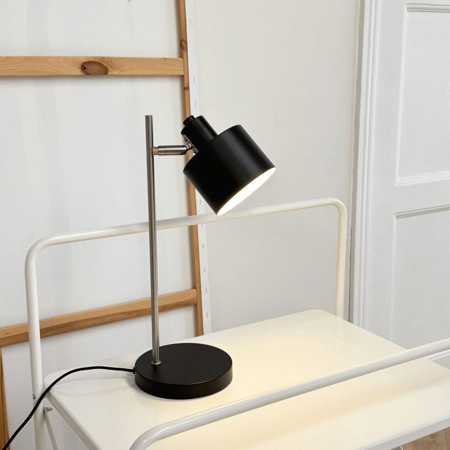 Dyberg Larsen Ocean Bordlampe H43, Sort/B�rstet St�l