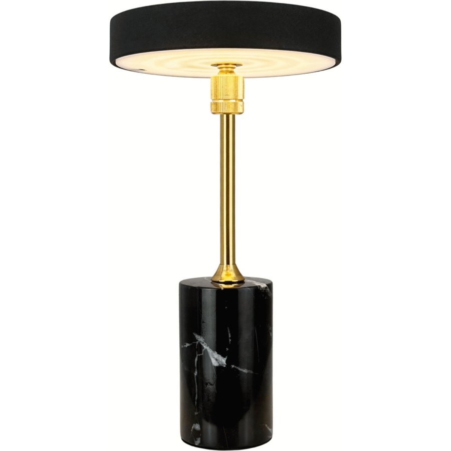 Dyberg Larsen Starlight Akku-Tischlampe LED H25,5 cm, Messing/Schwarzer Marmor