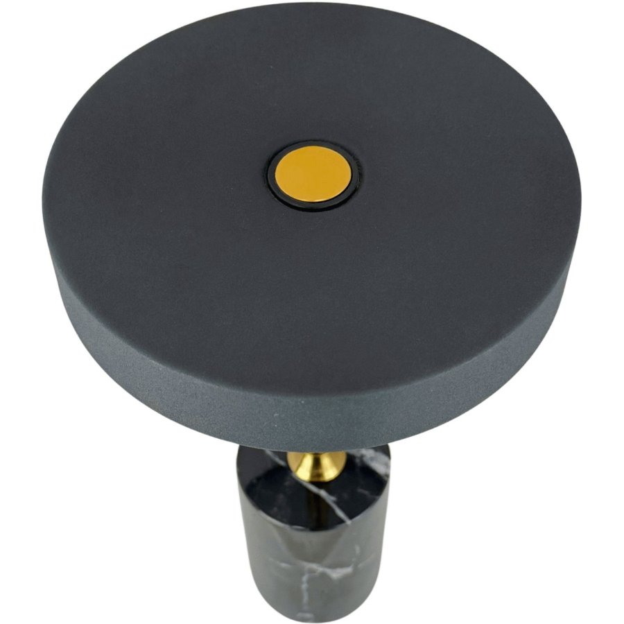 Dyberg Larsen Starlight Akku-Tischlampe LED H25,5 cm, Messing/Schwarzer Marmor