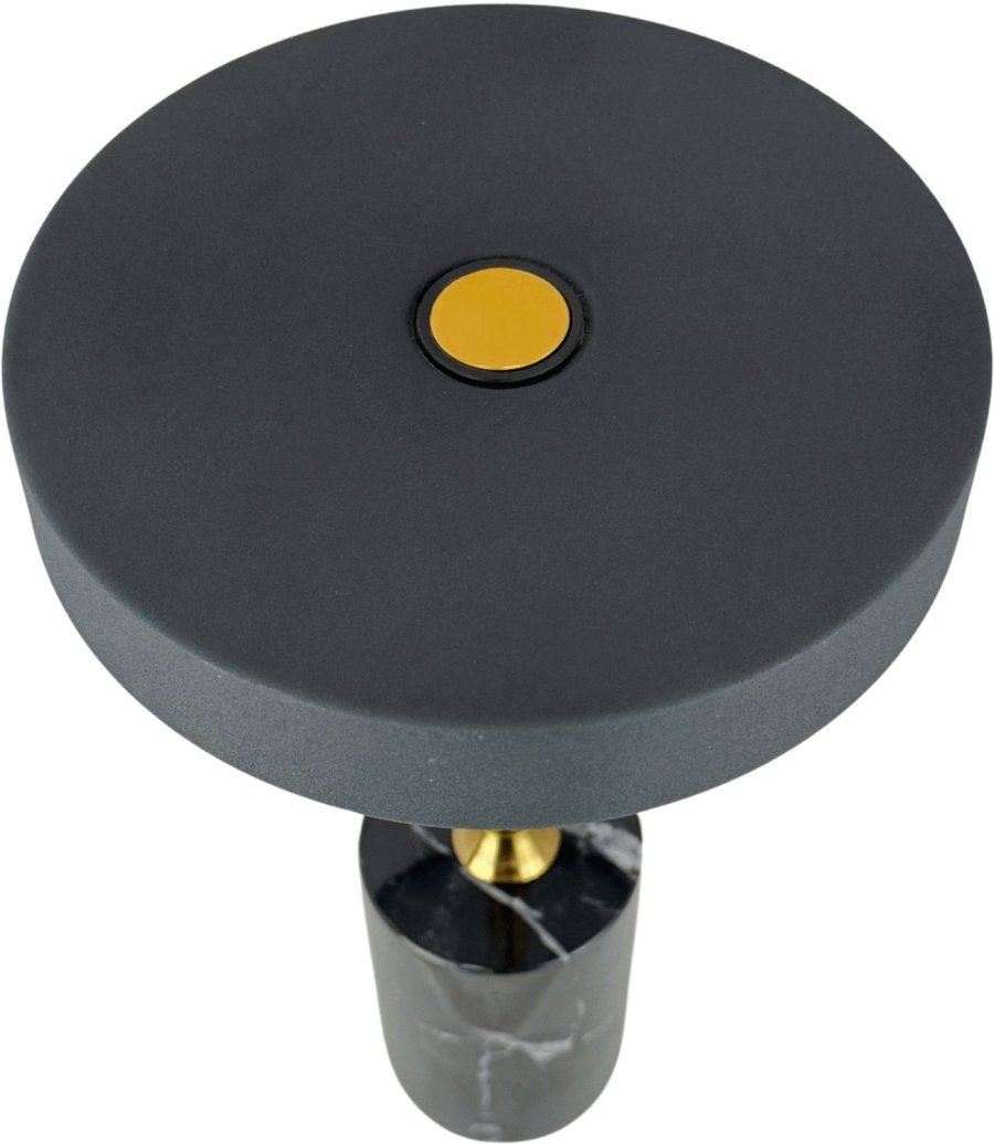 Dyberg Larsen Starlight Akku-Tischlampe LED H25,5 cm, Messing/Schwarzer Marmor