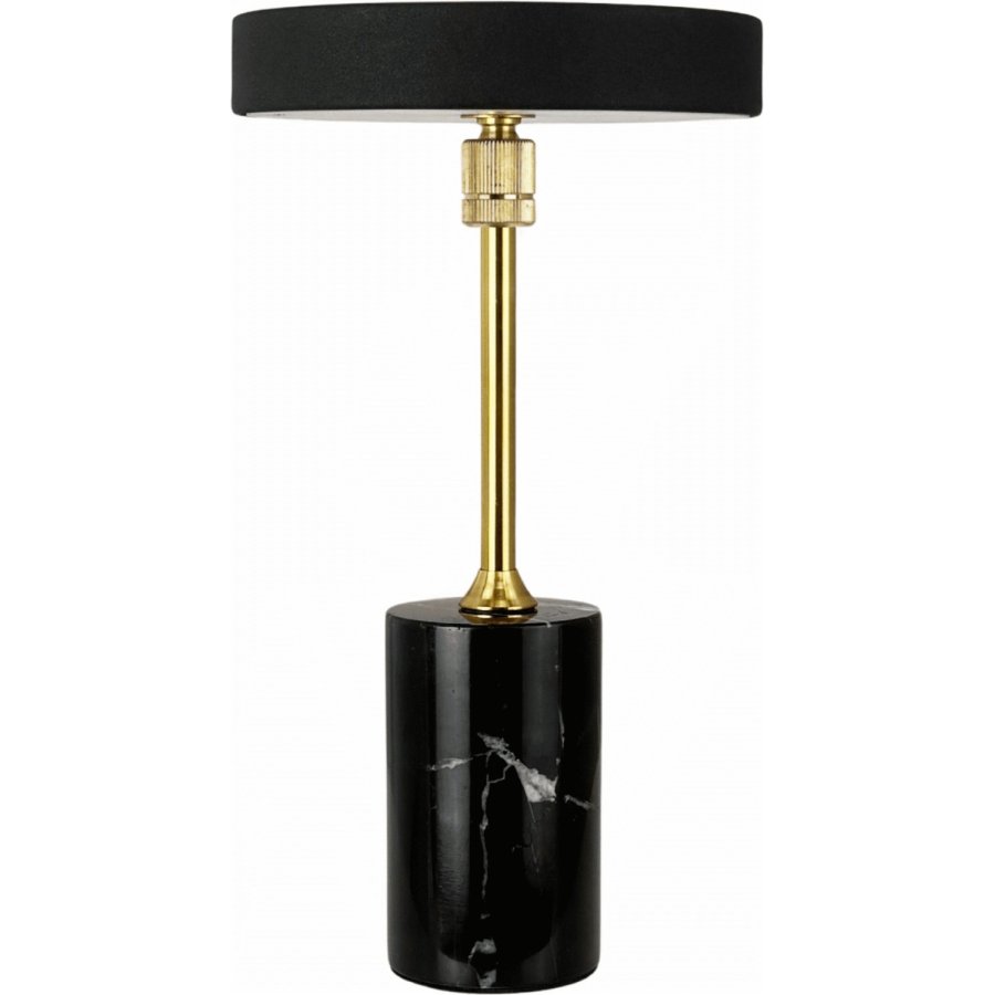 Dyberg Larsen Starlight Akku-Tischlampe LED H25,5 cm, Messing/Schwarzer Marmor