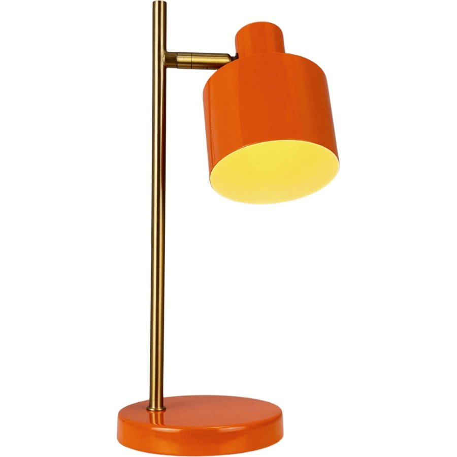 Dyberg Larsen Ocean Akku-Tischlampe Mini LED H28 cm, Orange/Messing