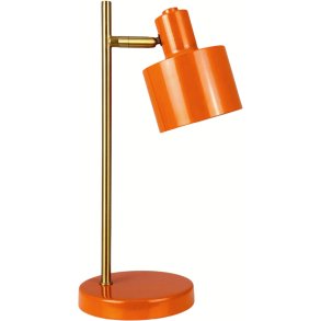 Dyberg Larsen Ocean Akku-Tischlampe Mini LED H28 cm, Orange/Messing