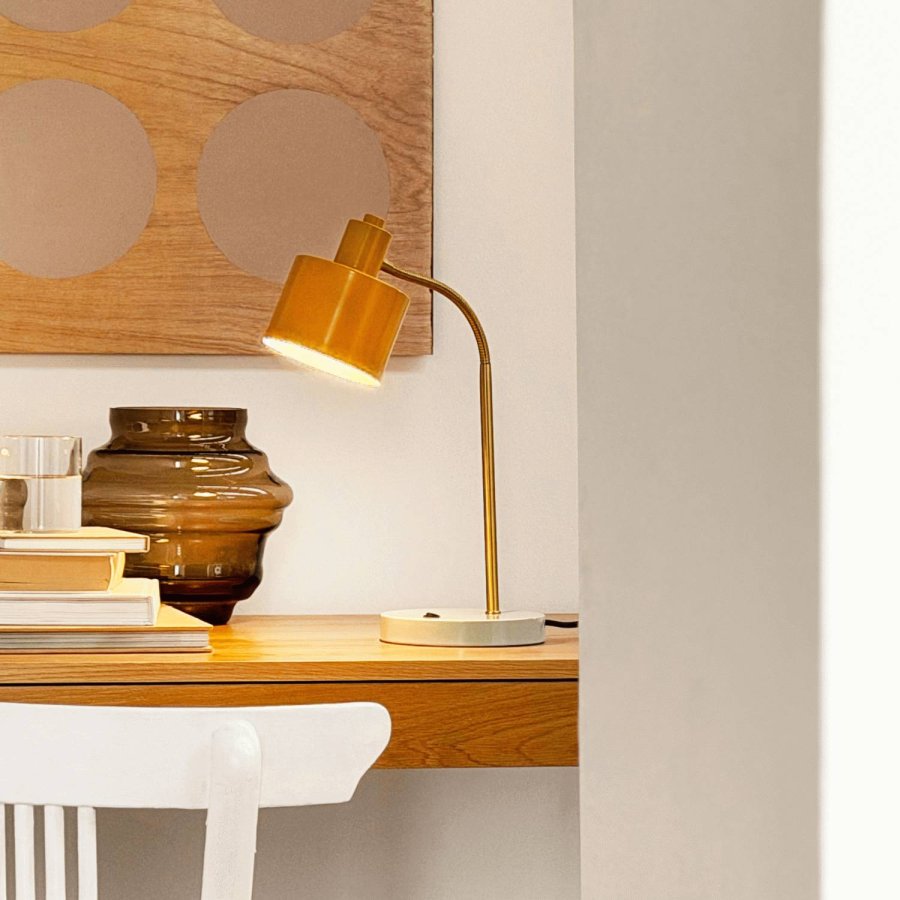 Dyberg Larsen Ocean Bordlampe Flex H45 cm, Karry/Turkis