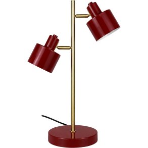 Dyberg Larsen Ocean Tischlampe H41,7 cm, Dunkelrot/Messing